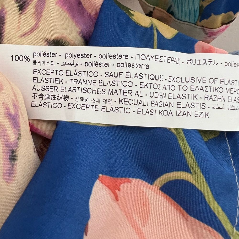Zara Satin Floral Patchwork Print Wrap Front Romper - Picture 9 of 10
